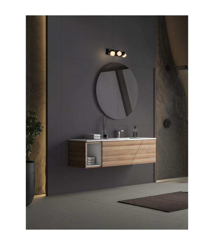 Teko Bathroom Over Mirror Light Sandy Black LED 17W 1385lm 3000K IP44-2