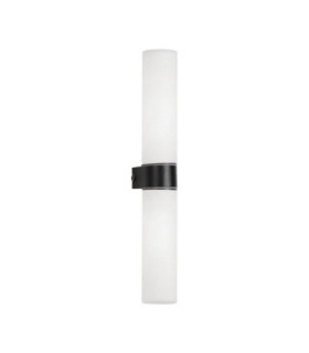 Corb Bathroom Over Mirror Light Sandy Black White Opal E14 2x5W IP44-1