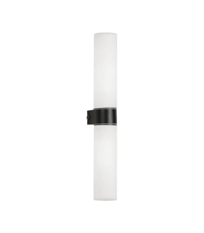 Corb Bathroom Over Mirror Light Sandy Black White Opal E14 2x5W IP44-1