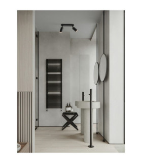 Mao Twin Bathroom Spotlight Sandy Black Frosted LED GU10 2x10W IP44-2
