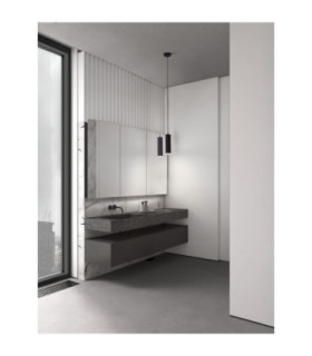 Mao Bathroom Ceiling Light Pendant Sandy Black Frosted LED GU10 1x10W IP44-2