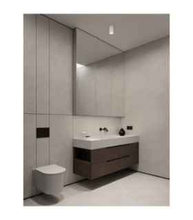 Mao Bathroom Ceiling Light Sandy White Frosted LED GU10 1x10W IP44-2