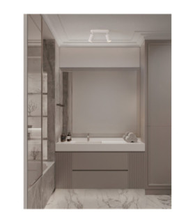 Mao Twin Bathroom Spotlight Sandy White Frosted LED GU10 2x10W IP44-2
