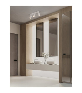 Mao Triple Bathroom Spotlight Sandy White Frosted LED GU10 3x10W IP44-2