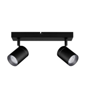 Alma Twin Bathroom Spotlight Sandy Black GU10 2x10W IP44-1