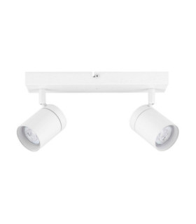 Alma Twin Bathroom Spotlight Sandy White GU10 2x10W IP44-1