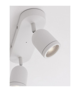 Orson Twin Bathroom Spotlight Sandy White GU10 2x10W IP44-2
