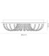 Flush Ceiling 5 Light Polished Chrome, Crystal - 3