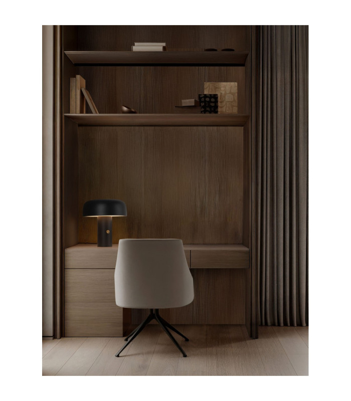 Noelia Integrated LED Table Lamp Sandy Black Dimmable LED 17W 892lm 2700K-7