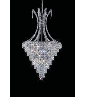 Ceiling Pendant 10 Light Polished Chrome, Crystal - 2