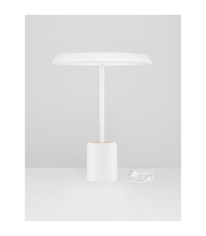 Ophelia Integrated LED Table Lamp Matt White/Veneer LED 17W 1156lm 3000K-3