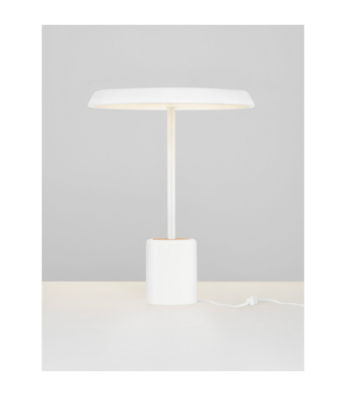 Ophelia Integrated LED Table Lamp Matt White/Veneer LED 17W 1156lm 3000K-4