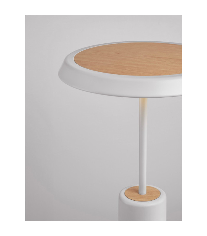 Ophelia Integrated LED Table Lamp Matt White/Veneer LED 17W 1156lm 3000K-5