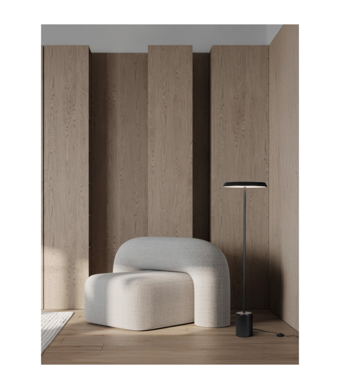 Ophelia LED Integrated Floor Lamp Matt Black/Veneer LED 27W 2199lm 3000K-2