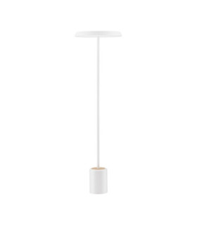 Ophelia LED Integrated Floor Lamp Matt White/Veneer LED 27W 2199lm 3000K-1