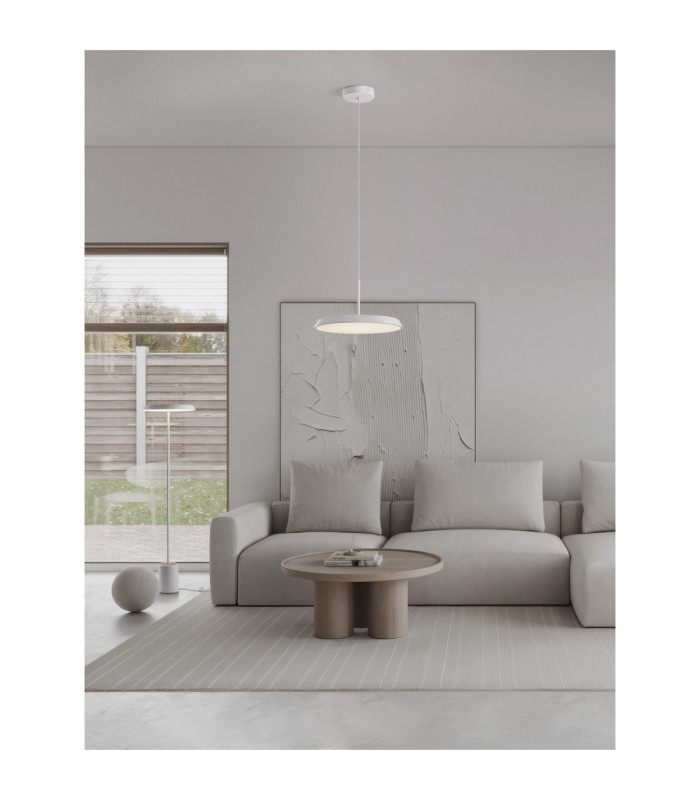 Ophelia LED Integrated Floor Lamp Matt White/Veneer LED 27W 2199lm 3000K-2