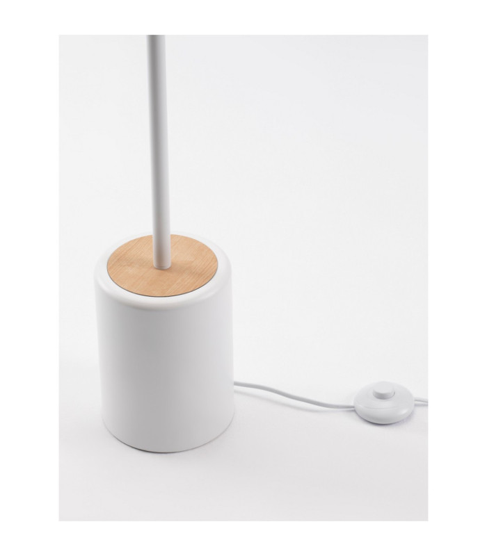 Ophelia LED Integrated Floor Lamp Matt White/Veneer LED 27W 2199lm 3000K-5