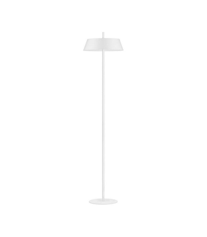 Velio LED Integrated Floor Lamp Matt White Dimmable LED 28W 1838lm 3000K-1