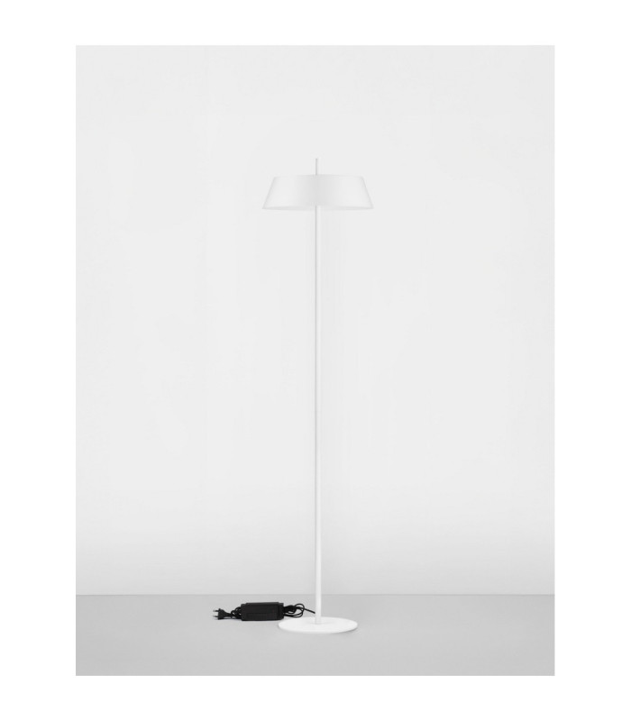 Velio LED Integrated Floor Lamp Matt White Dimmable LED 28W 1838lm 3000K-3