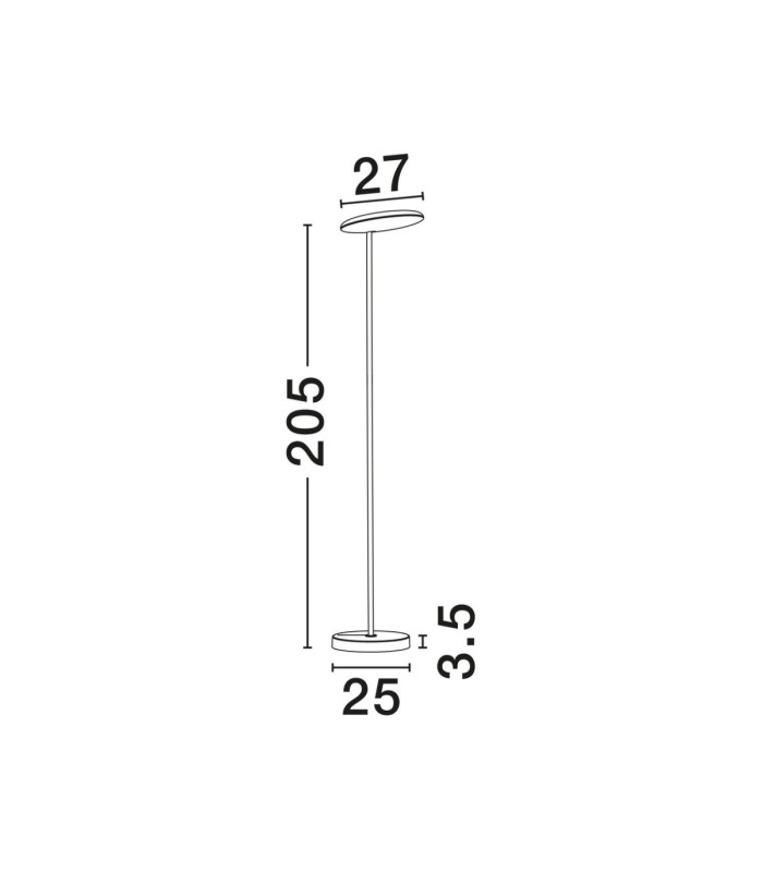 Nostos LED Integrated Floor Lamp Sandy Black Dimmable LED 30W 2288lm 3000K-8