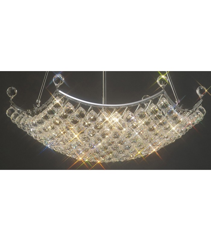 Ceiling Pendant Grand 12 Light Polished Chrome, Crystal - 6