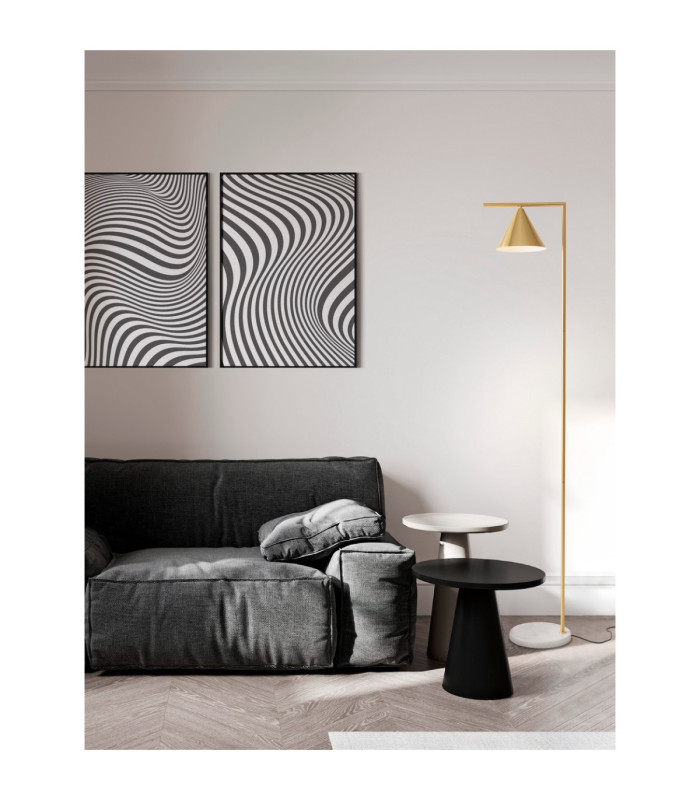 Sway Task Floor Lamp Brass White E27 1x12W-2
