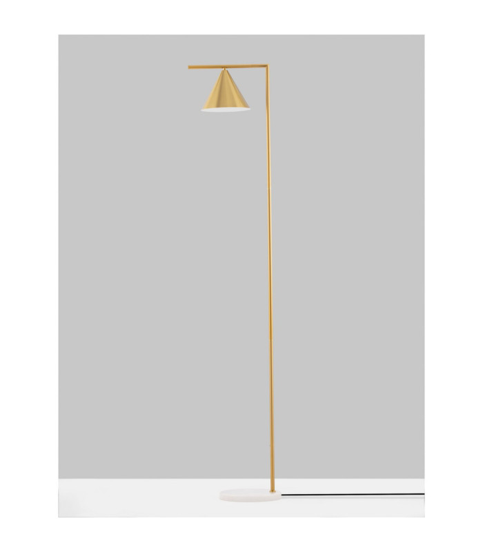 Sway Task Floor Lamp Brass White E27 1x12W-3