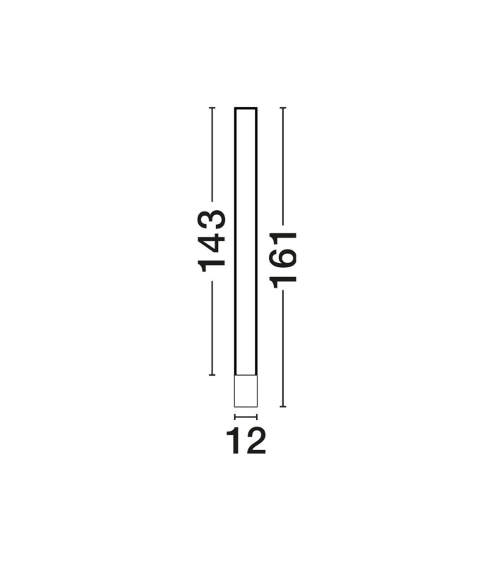 Lithos LED Integrated Floor Lamp Black Dark Anthracite LED 26W 1431lm 3000K-9