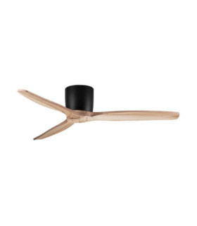 Ninemia Ceiling Fan Sandy Black Natural Wood Sandy Black & Natural Wood Colour Blades 6 Speeds DC Motor 40W-1