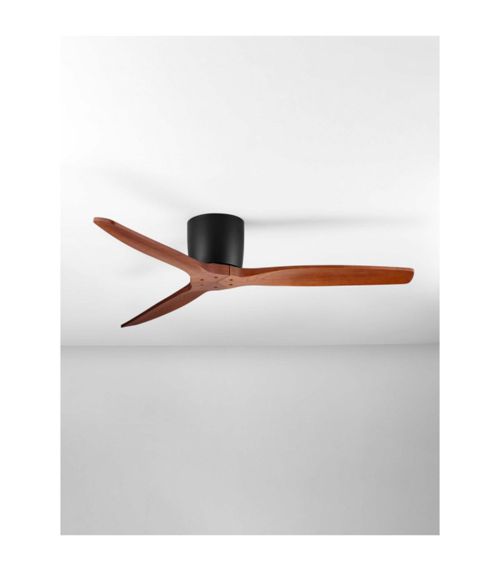 Ninemia Ceiling Fan Sandy Black Dark Wood Sandy Black & Dark Wood Blades 6 Speeds DC Motor 40W-3