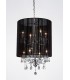 Ceiling Pendant with Black Shade 8 Light Polished Chrome, Crystal - 2