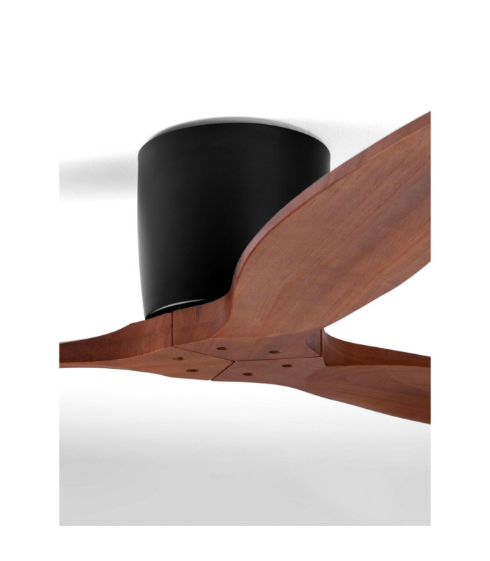 Ninemia Ceiling Fan Sandy Black Dark Wood Sandy Black & Dark Wood Blades 6 Speeds DC Motor 40W-5