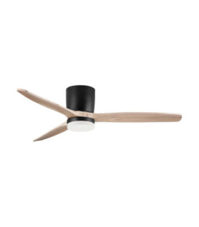 Aloa Ceiling Fan Sandy Black Natural Wood LED 18W 1170lm 3000-4000-6500K CCT Remote Control-1