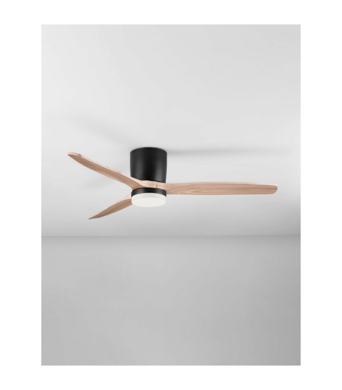 Aloa Ceiling Fan Sandy Black Natural Wood LED 18W 1170lm 3000-4000-6500K CCT Remote Control-3