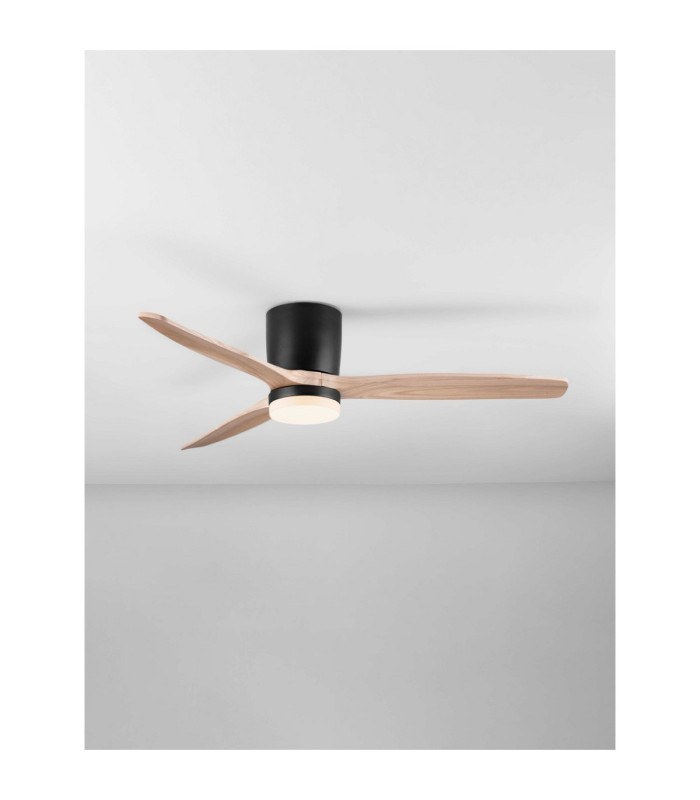 Aloa Ceiling Fan Sandy Black Natural Wood LED 18W 1170lm 3000-4000-6500K CCT Remote Control-4