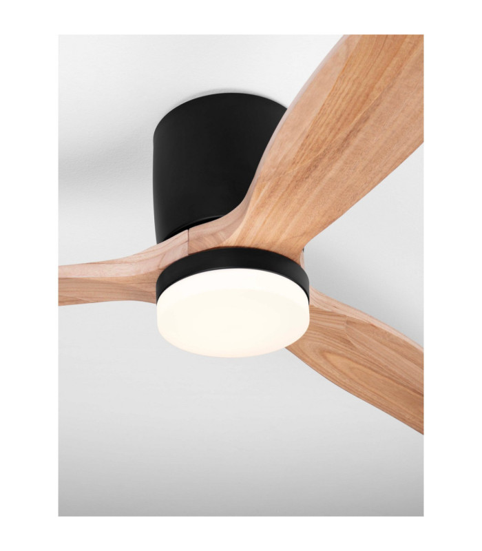 Aloa Ceiling Fan Sandy Black Natural Wood LED 18W 1170lm 3000-4000-6500K CCT Remote Control-5