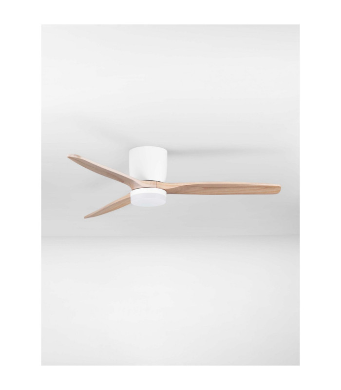 Aloa Ceiling Fan Sandy White Natural Wood LED 18W 1170lm 3000-4000-6500K CCT Remote Control-3