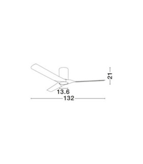 Polar Ceiling Fan Matt Black Walnut LED 18W 940lm 3000-4000-6500K CCT Remote Control-2