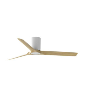 Polar Ceiling Fan Matt White Teak LED 18W 940lm 3000-4000-6500K CCT Remote Control-1