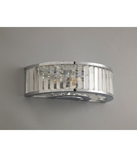 Wall Lamp 3 Light Polished Chrome, Crystal - 2