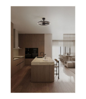 Lunair 60cm Ceiling Fan Sandy Black Dimmable LED 35W 2008lm 3000-4000-6500K CCT Remote Control-2