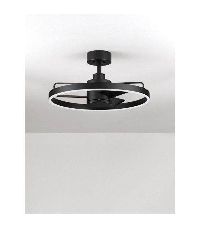 Lunair 60cm Ceiling Fan Sandy Black Dimmable LED 35W 2008lm 3000-4000-6500K CCT Remote Control-3