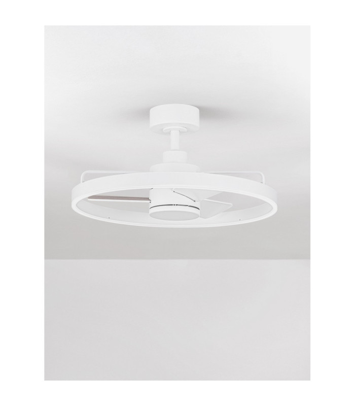 Lunair 60cm Ceiling Fan Sandy White Dimmable LED 35W 2008lm 3000-4000-6500K CCT Remote Control-3