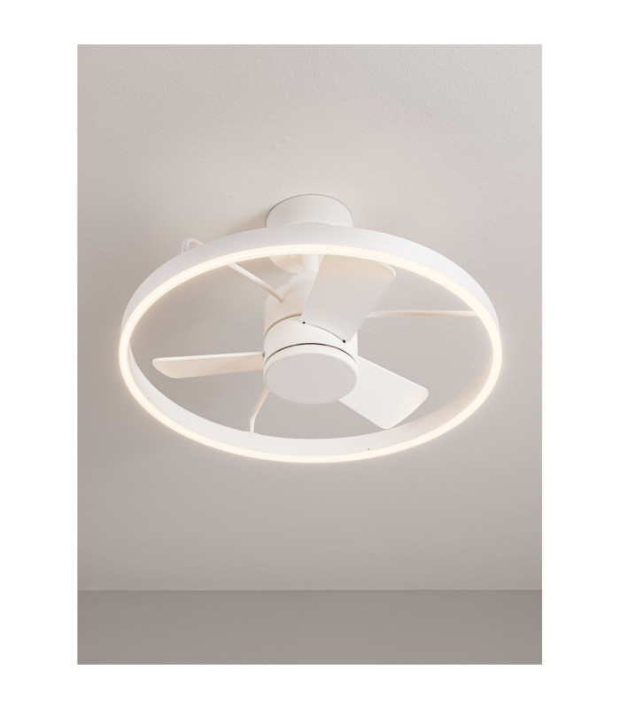 Lunair 60cm Ceiling Fan Sandy White Dimmable LED 35W 2008lm 3000-4000-6500K CCT Remote Control-5