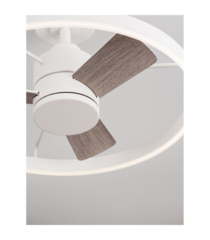 Lunair 60cm Ceiling Fan Sandy White Dimmable LED 35W 2008lm 3000-4000-6500K CCT Remote Control-6