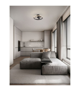 Brevia Ceiling Fan Sandy Black Dimmable LED 36W 2245lm 2700-3000-4000-6500K CCT Remote Control-2