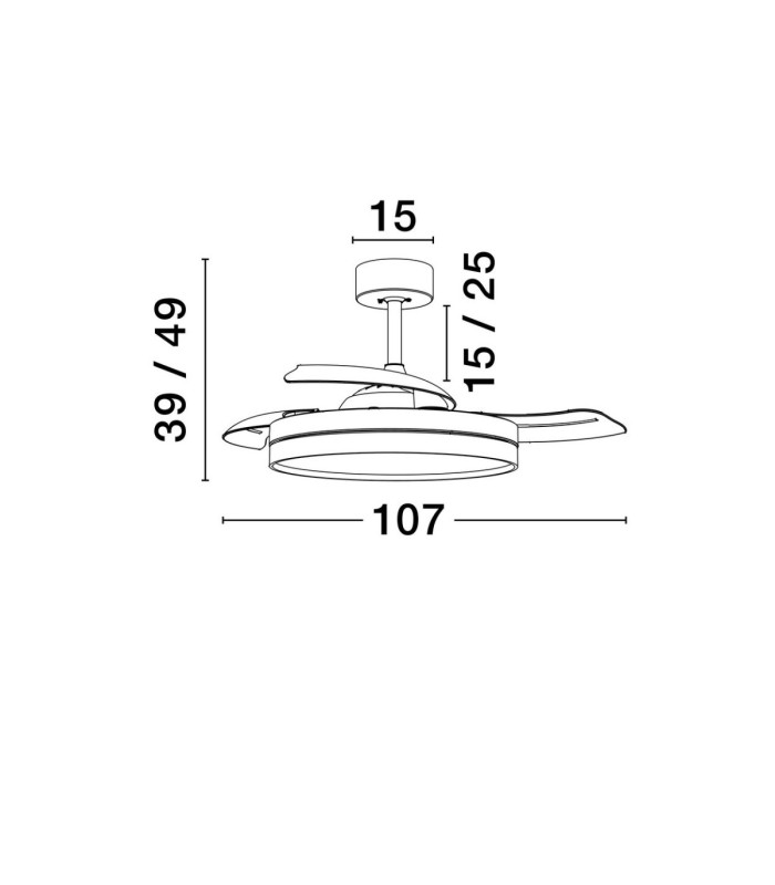 Nevma Ceiling Fan Matt Black LED 36W 4100lm 3000-4000-6500K CCT Remote Control-8