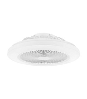Flux Ceiling Fan Matt White Dimmable LED 37W 2908lm 3000-4000-6500K CCT Remote Control