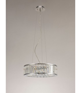Ceiling Pendant 5 Light Polished Chrome, Crystal - 2
