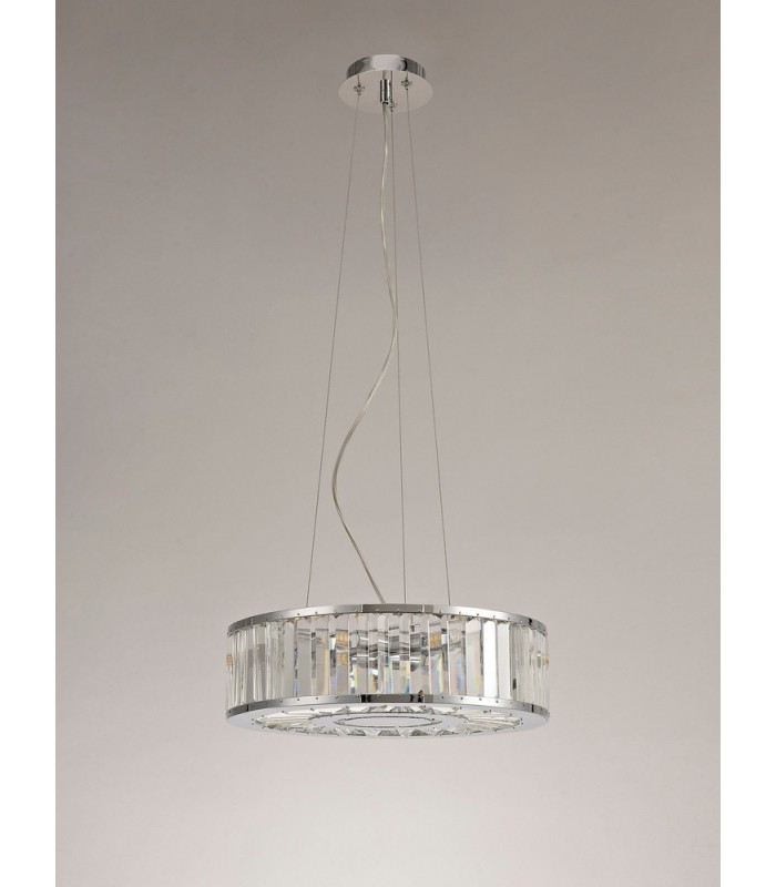 Ceiling Pendant 5 Light Polished Chrome, Crystal - 2